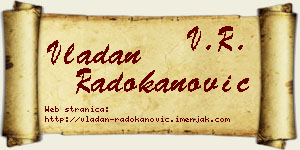 Vladan Radokanović vizit kartica